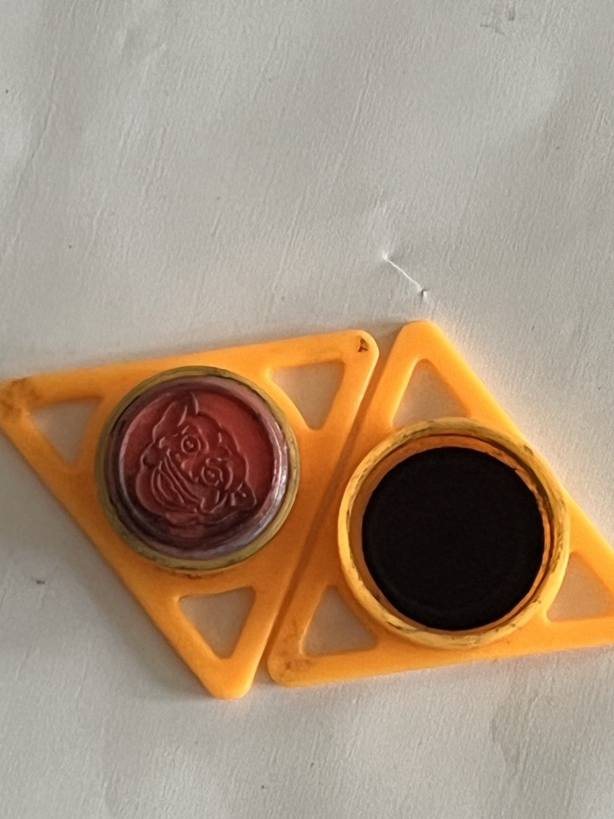 1989 Boglins Kellogg’s Triangle Ink Stamper Vintage Orange Toy Cereal Prize