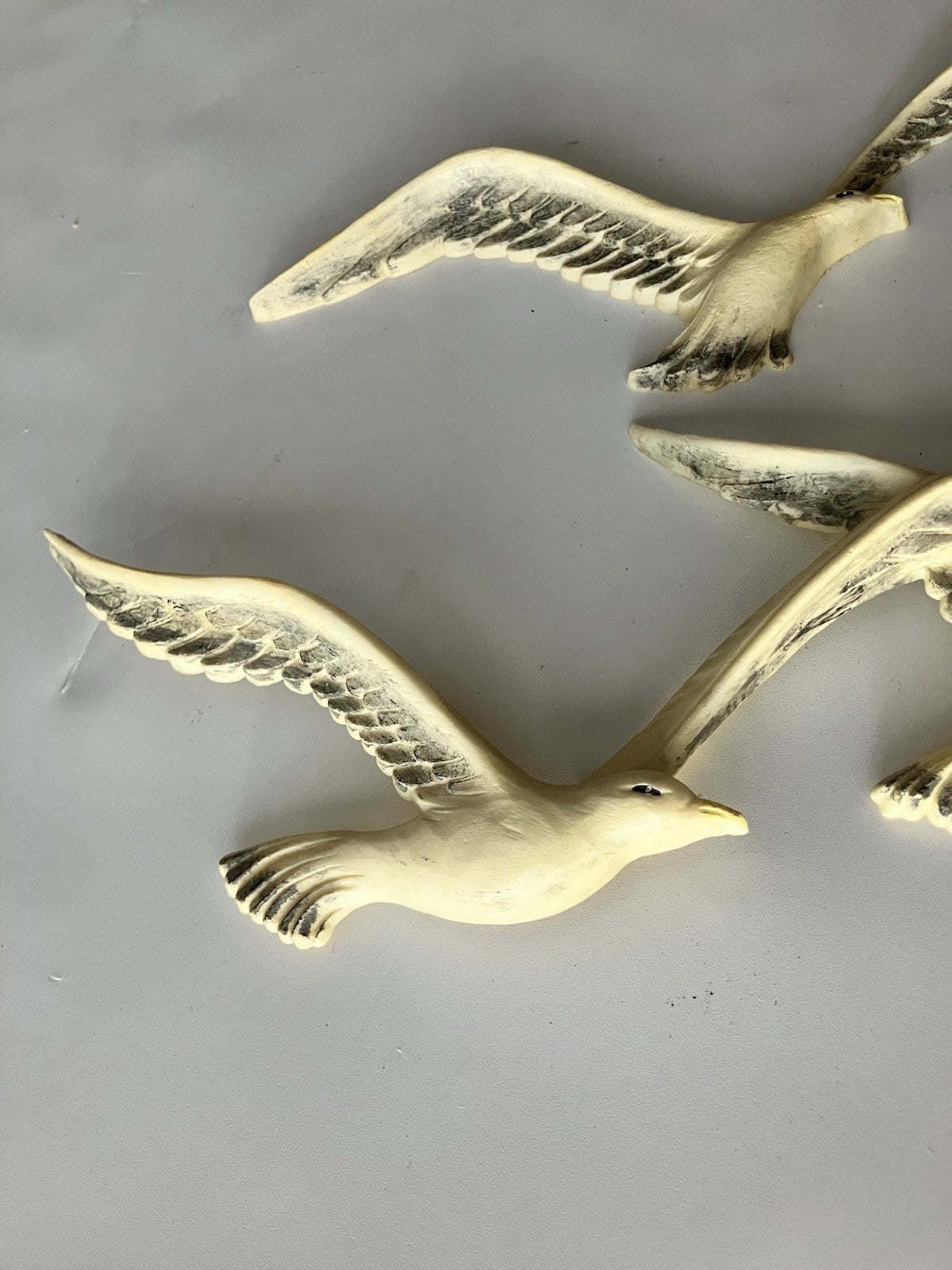 Vintage Homco Seagulls Birds in Flight Wall Art Décor Plastic Resin USA