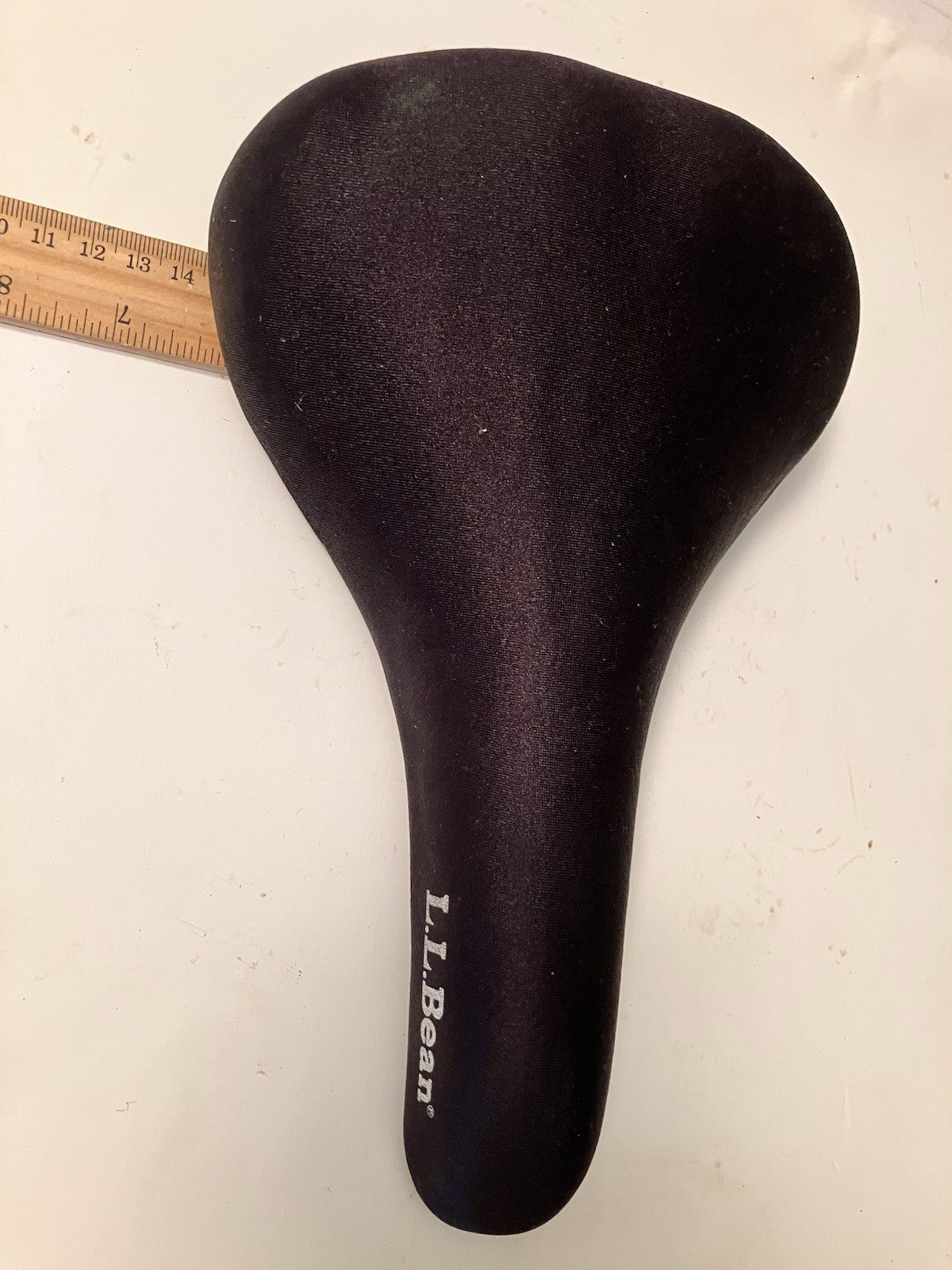 L.L.Bean Black Foam Cushion Bike Seat; 10” Long And 6.5” Back Width.