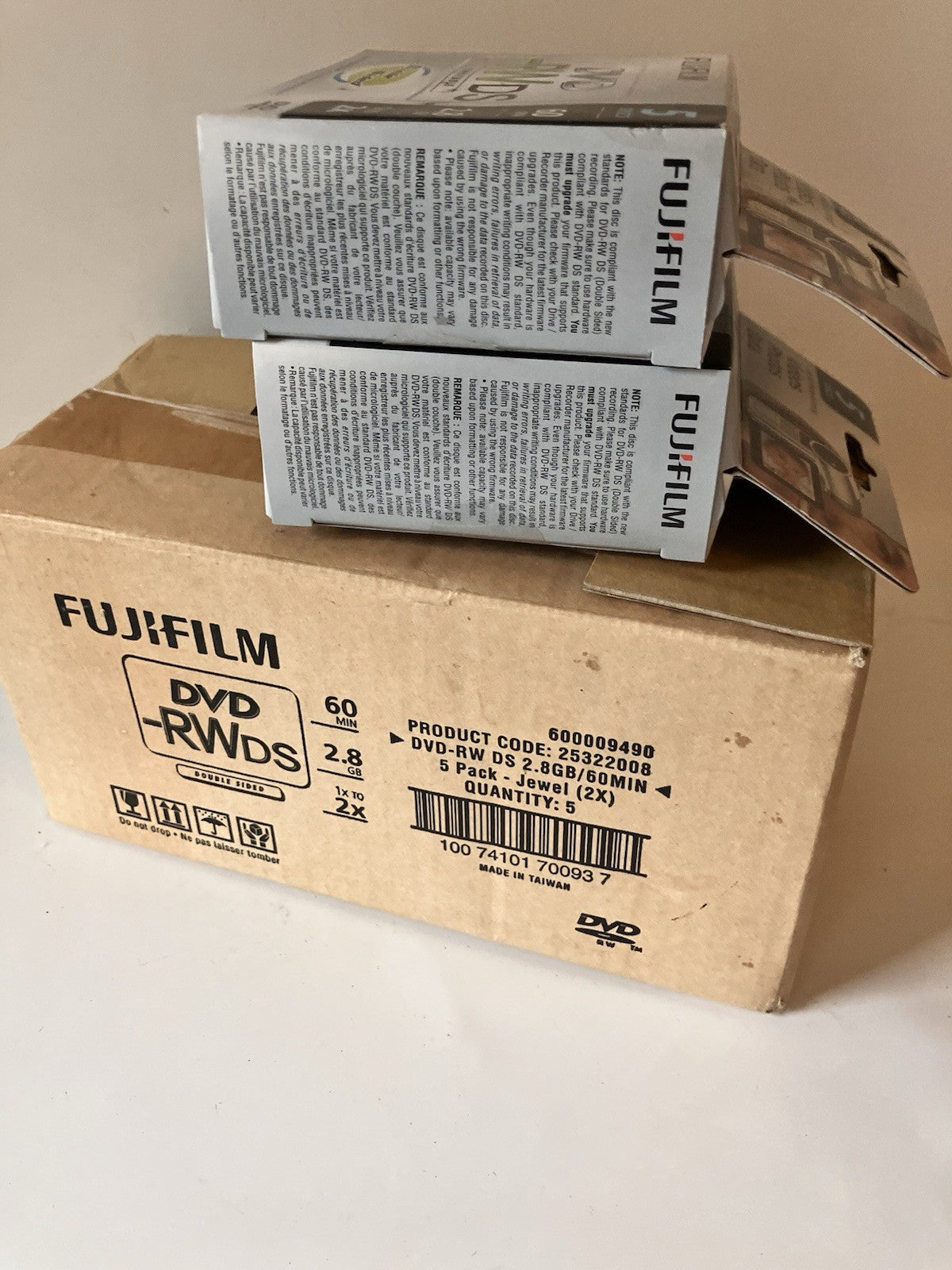 Lot Of FujiFilm DVD-RWDS Discs 7 Packs/5 Each Pack New Original Box