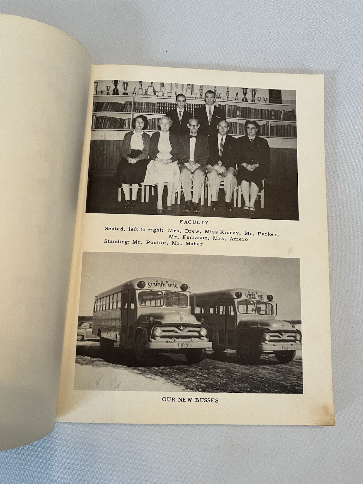 Vintage 1956 Danforth, Maine Yearbook And Grade 5 Class Photo