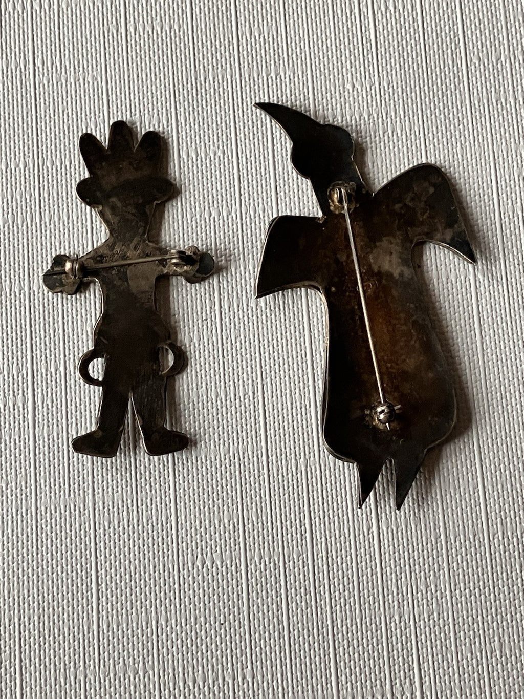 Vintage Southwestern/Mexico Pins; Pair. Stamped 925