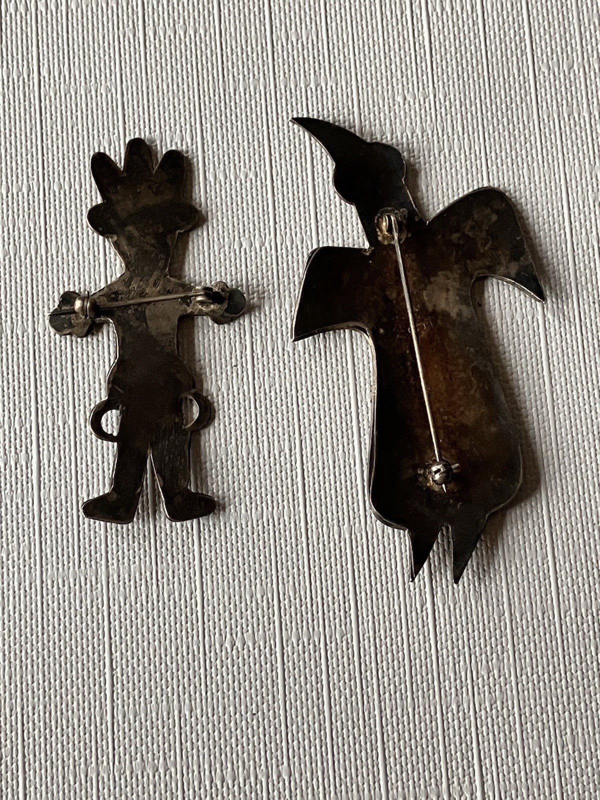 Vintage Southwestern/Mexico Pins; Pair. Stamped 925