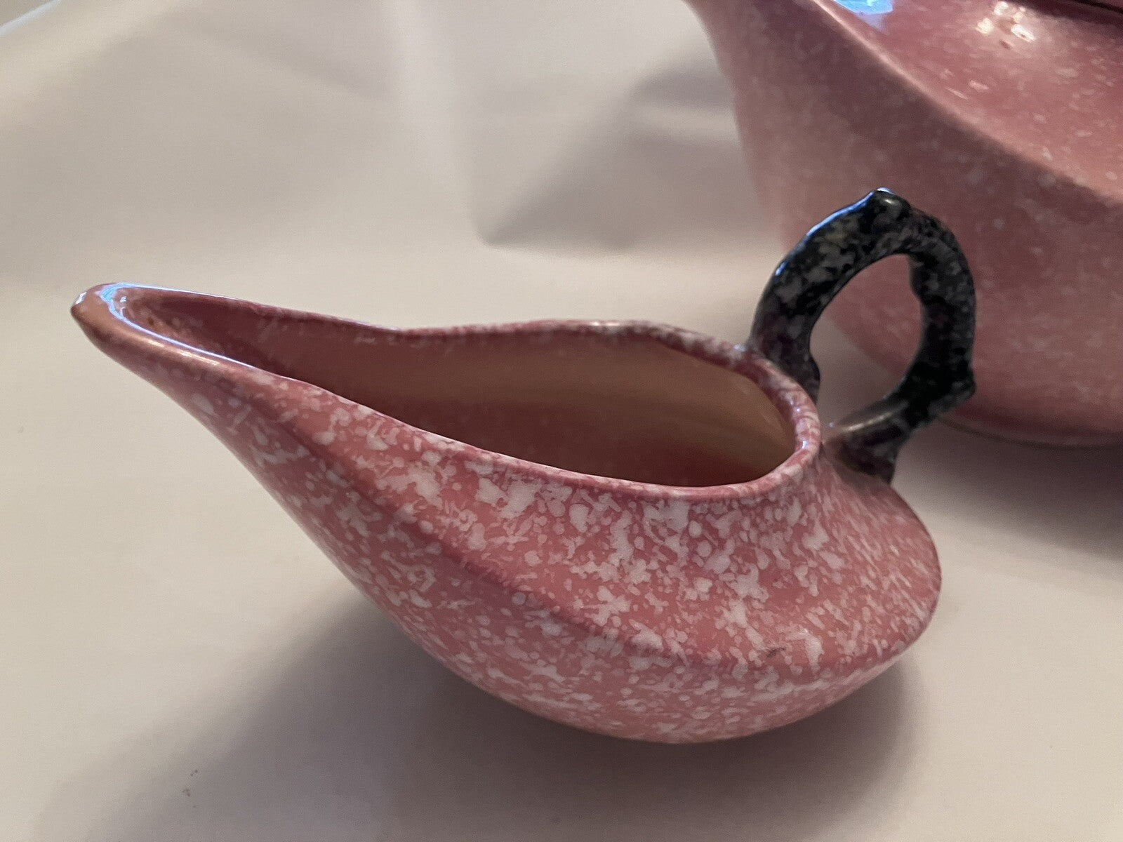 Vintage Hill Royal Pink & Black Genie Lamp Tea Pot and Creamer EVC