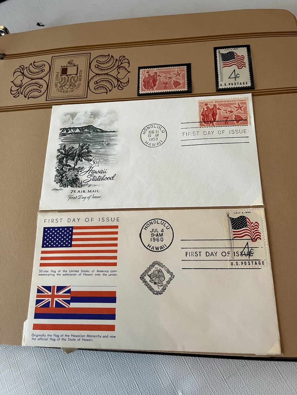 Vintage “First Day Covers” Stamp Collection Hawaii, Alaska, Nat’l Parks ‘37-‘84