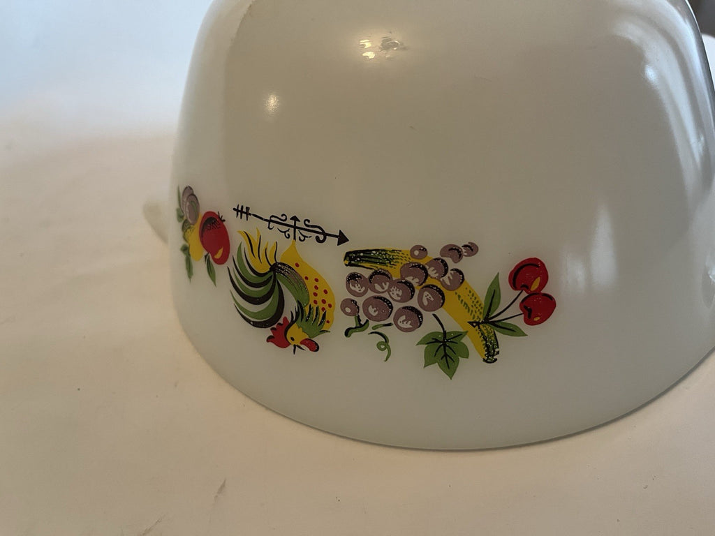 Anchor Hocking Fire King Chanticleer Rooster Country Kitchen Nesting Mixing Bowl