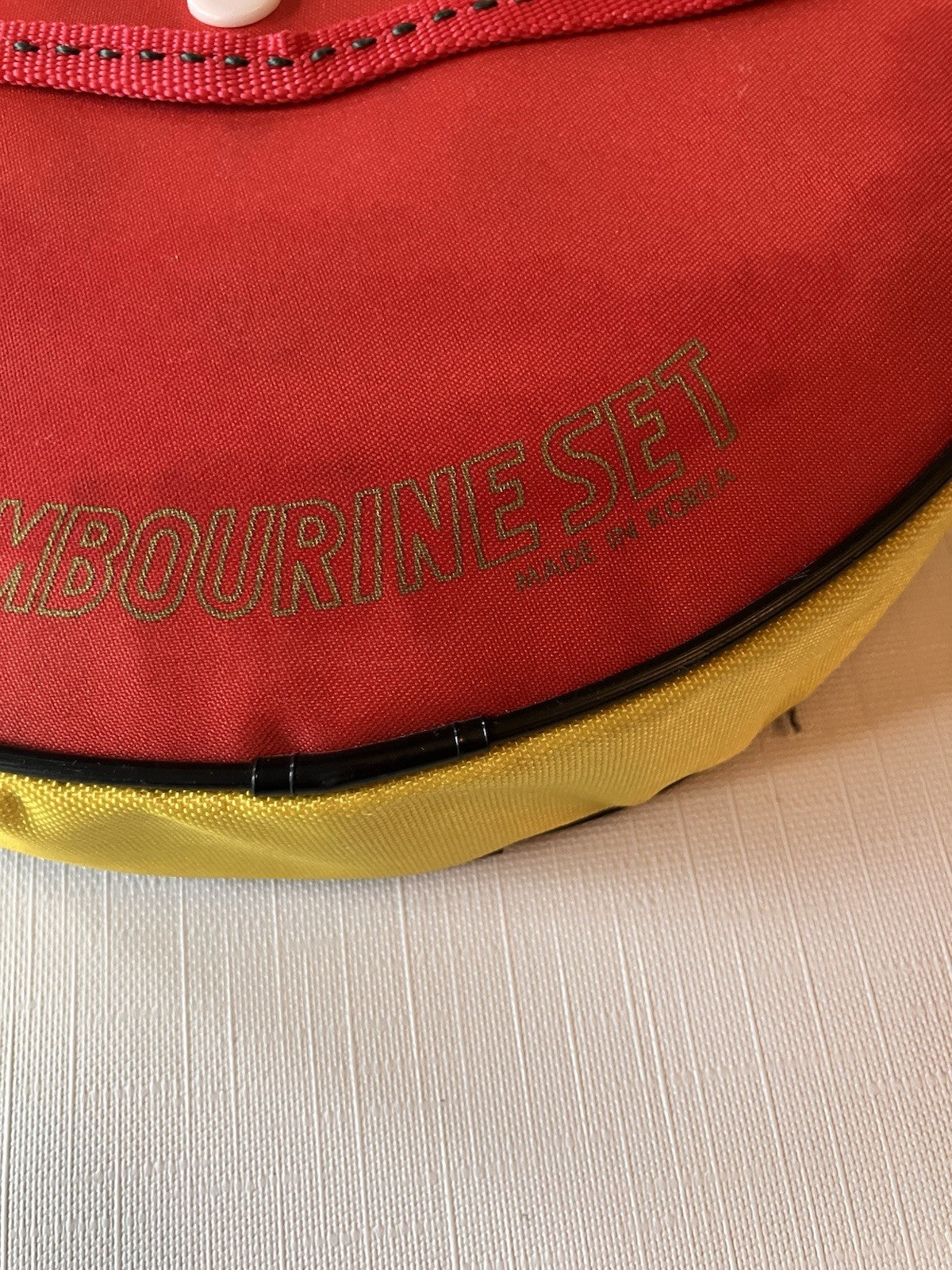 Vintage Child’s Tambourine/Triangle Set With Carrying Case. EVC!