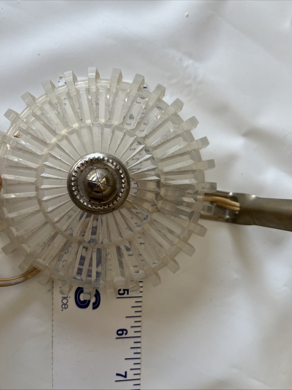 MCM/Vintage Leviton Clear Acrylic Electric Light Wall Sconce Art Deco Works!