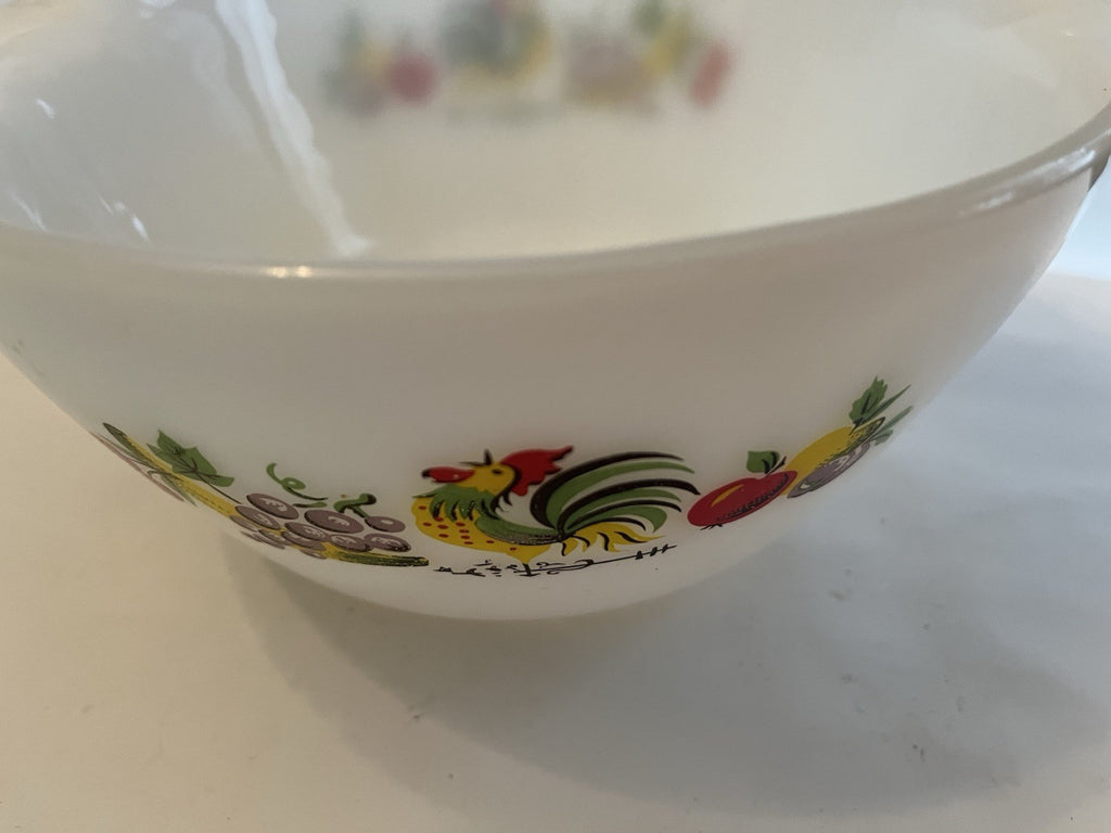 Anchor Hocking Fire King Chanticleer Rooster Country Kitchen Nesting Mixing Bowl