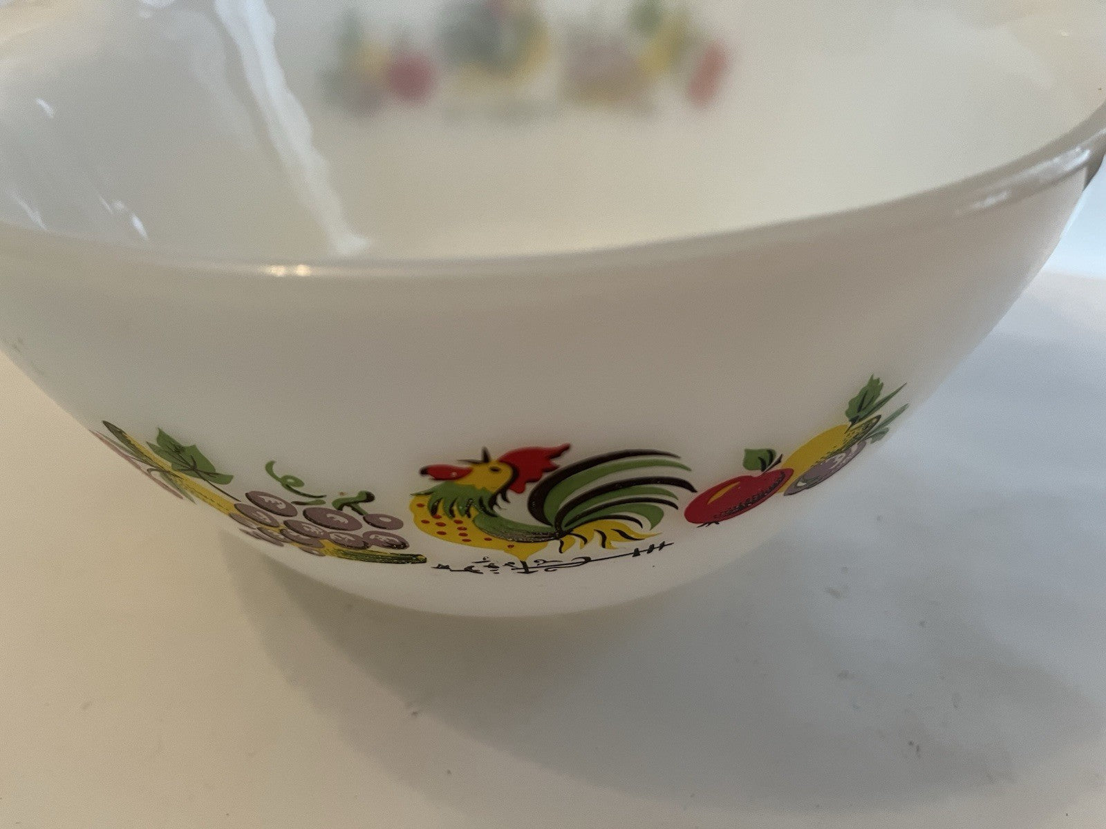 Anchor Hocking Fire King Chanticleer Rooster Country Kitchen Nesting Mixing Bowl