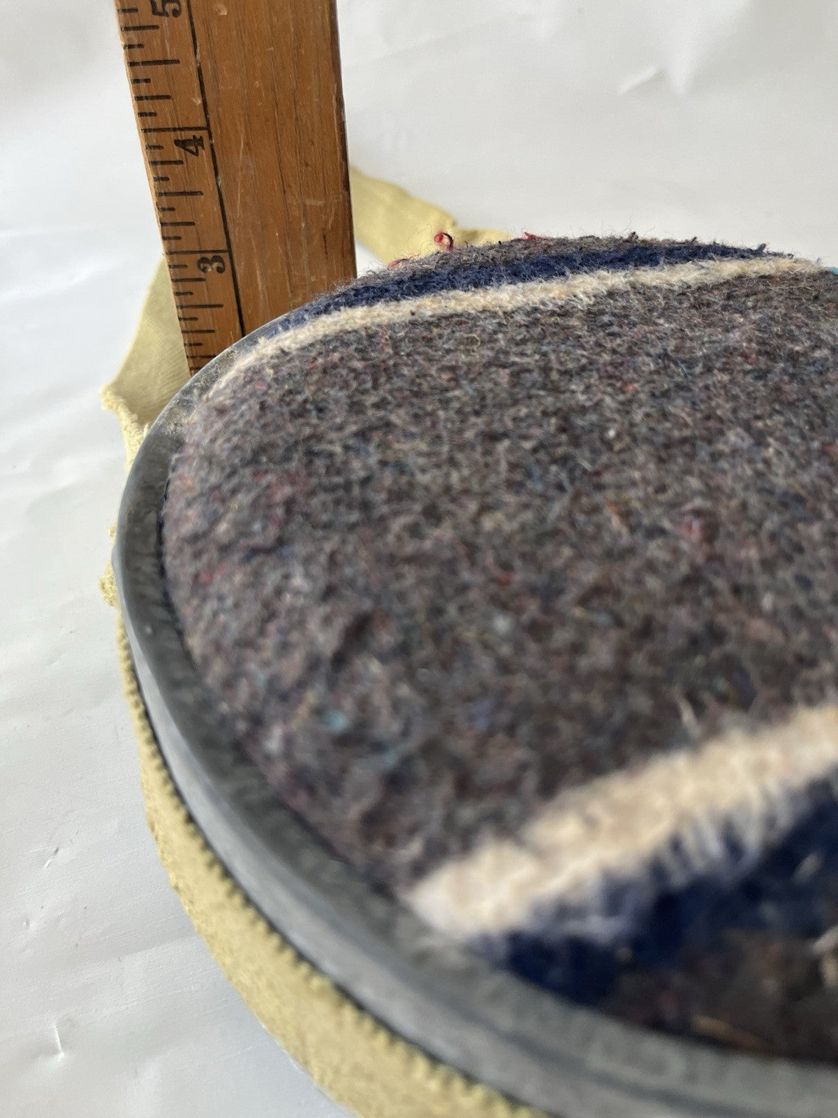 Vintage Wool & Galvanized Metal Canteen With Strap; See Photos!