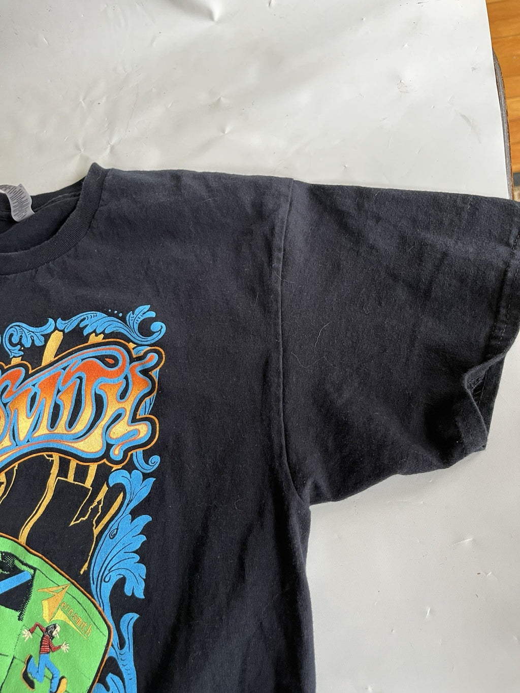 Aerosmith Black Authentic 2022 Concert T-shirt Live Bangor CONCERT Large Size