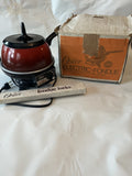 Vintage 1960s Oster Electric Fondue Complete Set With Original Box, Accessories