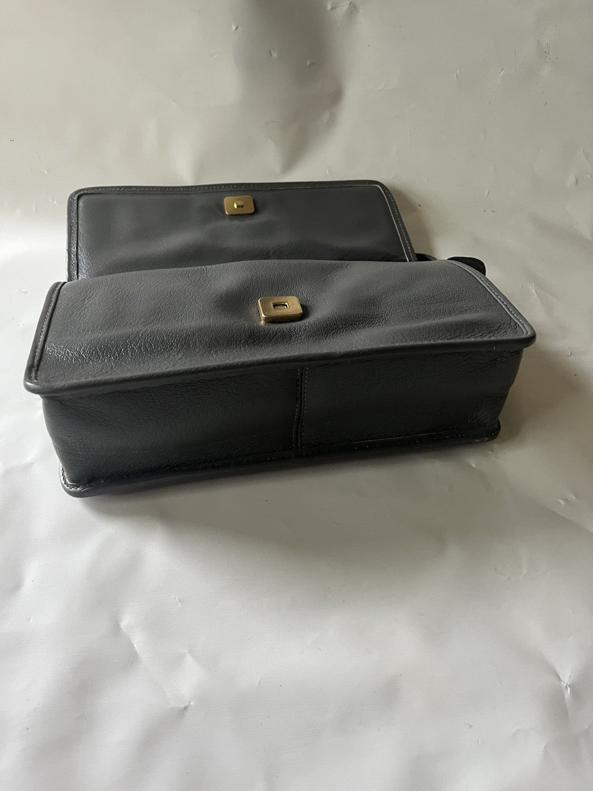 NOS 90’s Talbots Gray Crossbody Leather Bag-Made In Italy