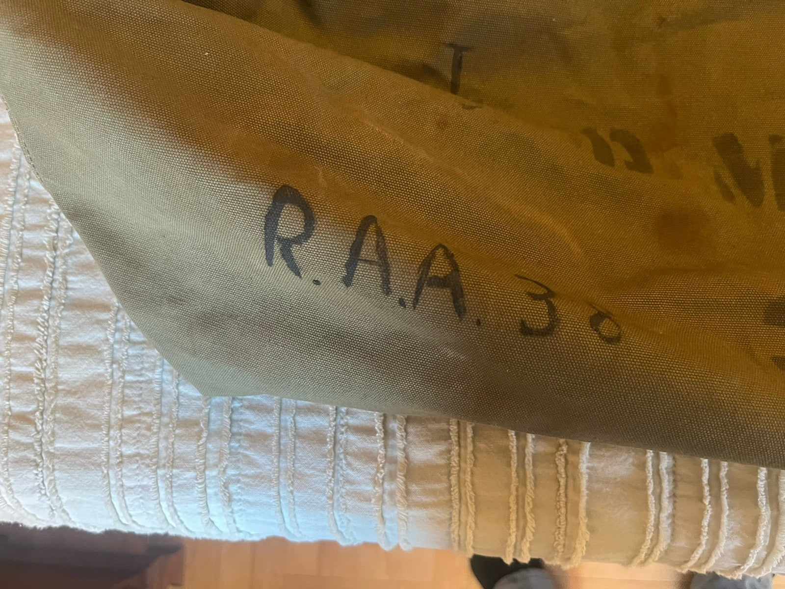 Named WW2 Duffle Bag w/ Import Tags Dated 1945