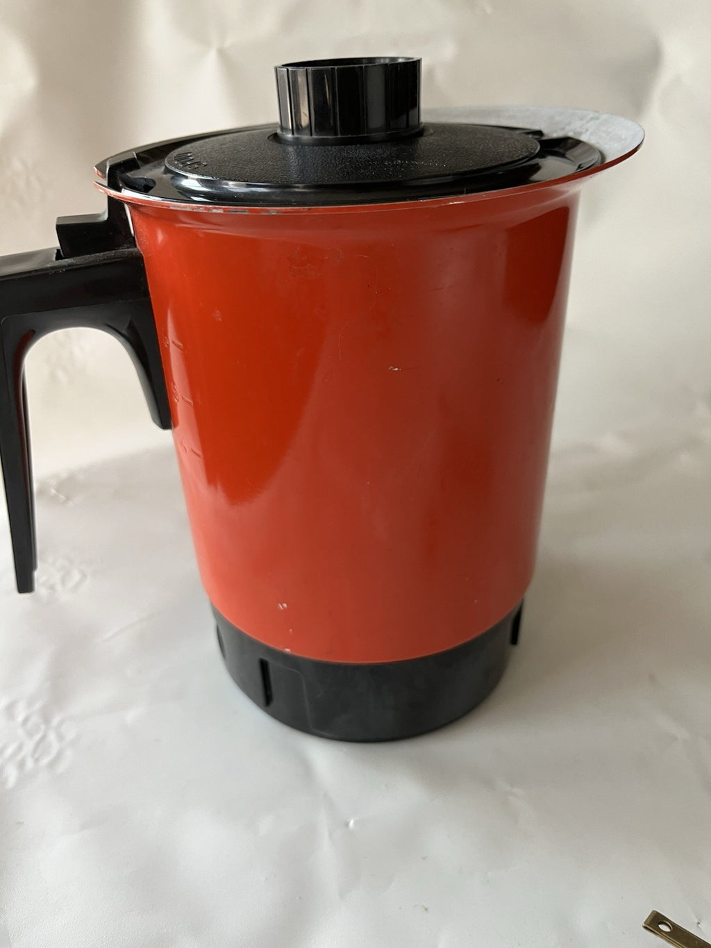 Vtg West Bend Instant Hot Pot 36 oz Retro Red Orange Electric Tea Kettle - Works