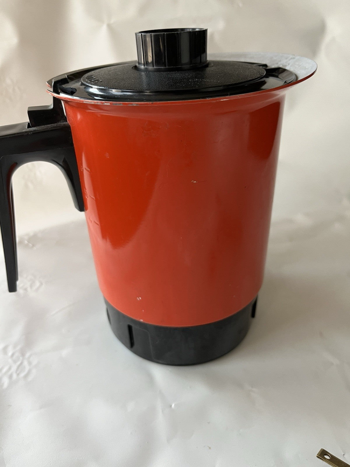 Vtg West Bend Instant Hot Pot 36 oz Retro Red Orange Electric Tea Kettle - Works
