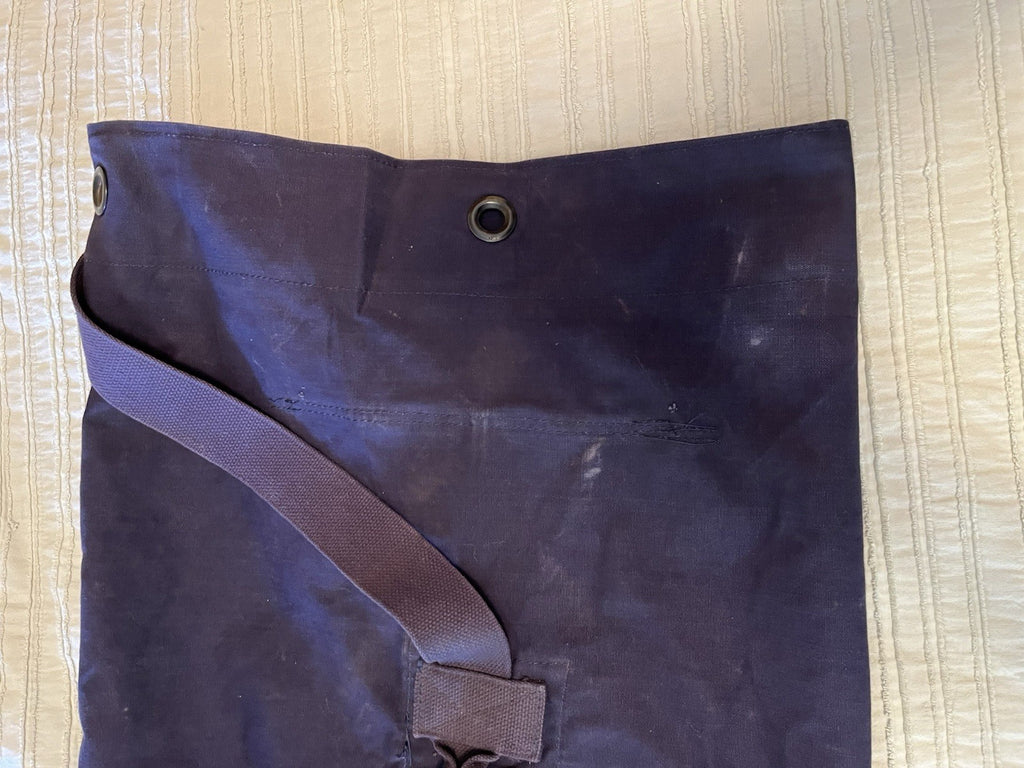 1950s 60s USAF Blue Military Canvas Vintage Laundry Duffel Bag Sea Bag Air Force
