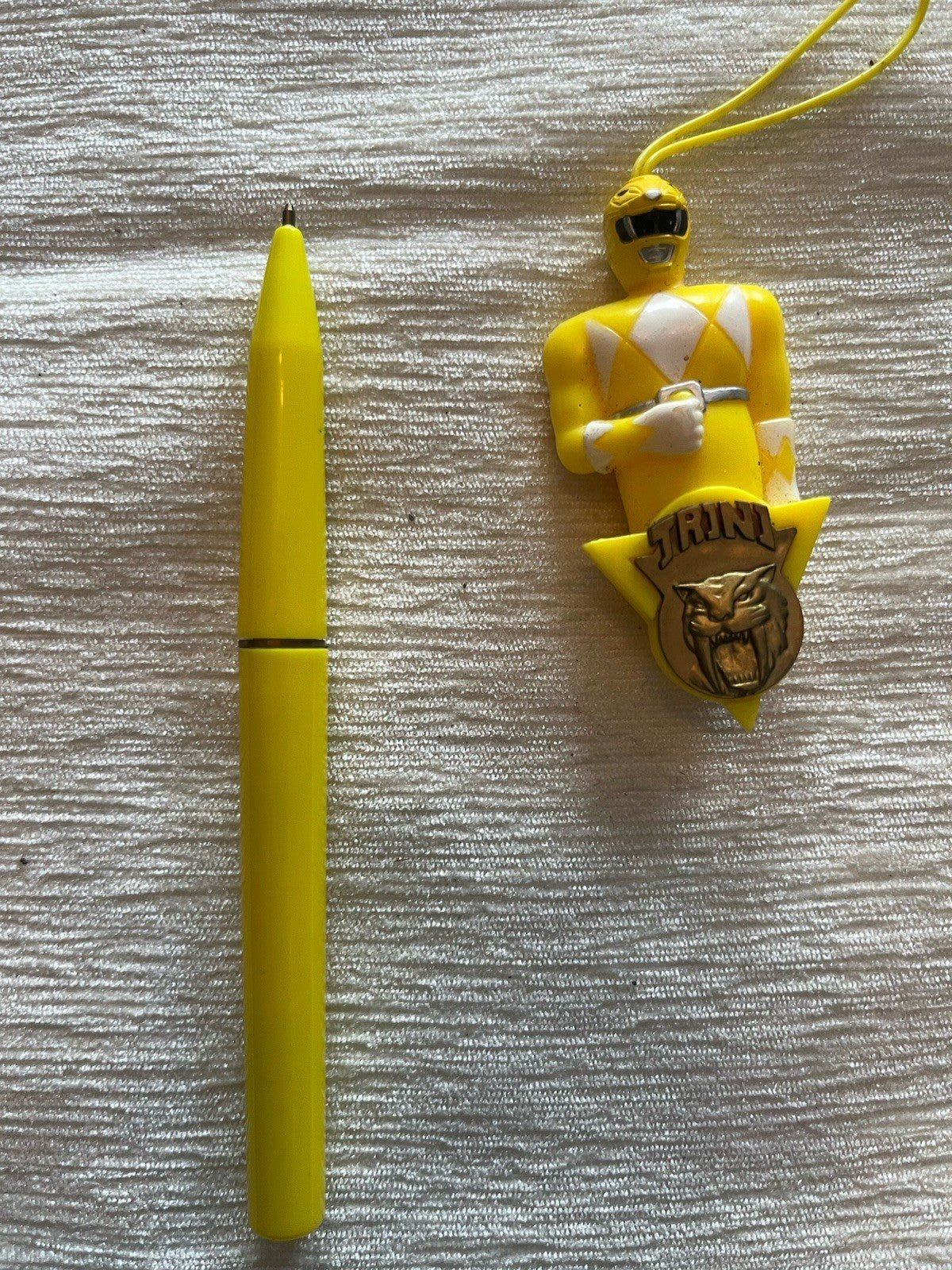 Vintage Yellow Power Rangers Pen 1990s