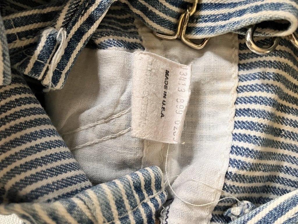 Vintage OshKosh Overalls Vestbak 3T  Bibs Pinstripe Railroad Hickory Stripe