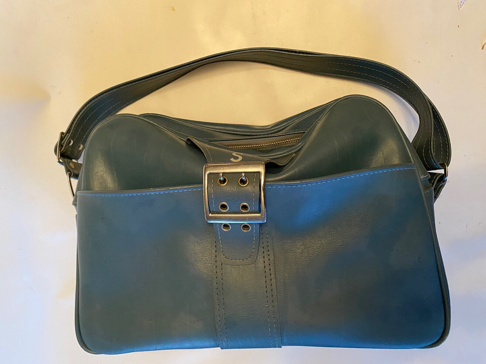 Vintage Samsonite Shoulder Travel Bag Medium Blue Mid Century
