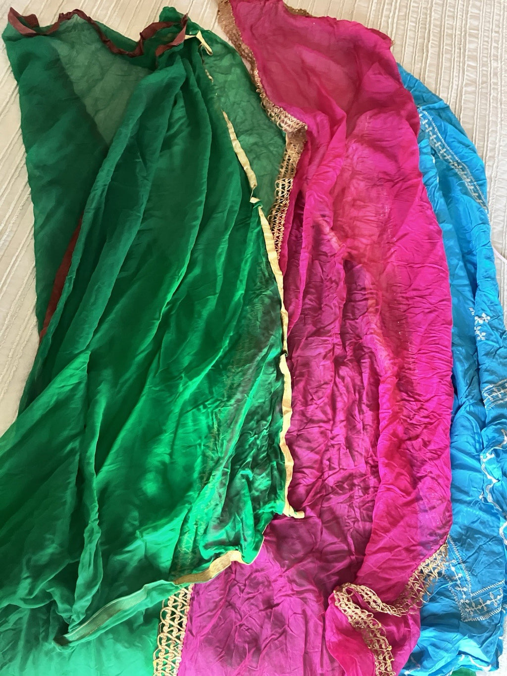 Vintage Women’s Afghan Scarf/Headdress Lot Of Four