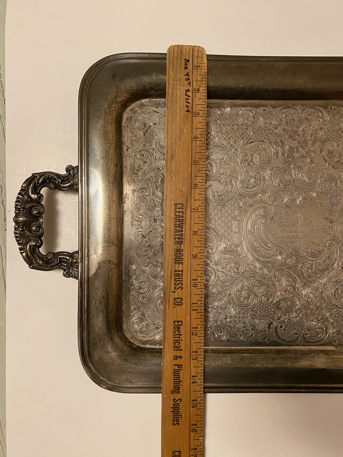 Wm A Roger’s Tray 197 -1949 Woodstock, New Brunswick J Clark & Son Col. Dan Time