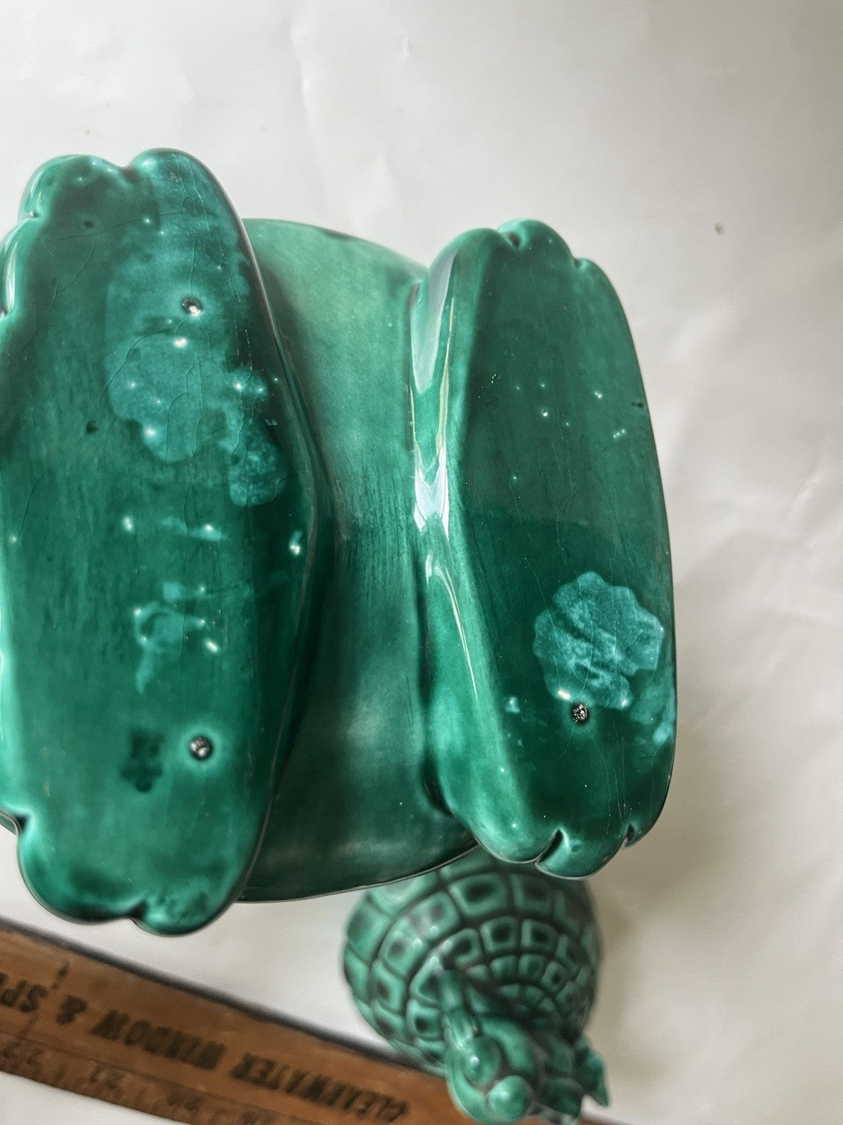 Vintage Turtle And Frog Ceramic Trinket Box; EVC