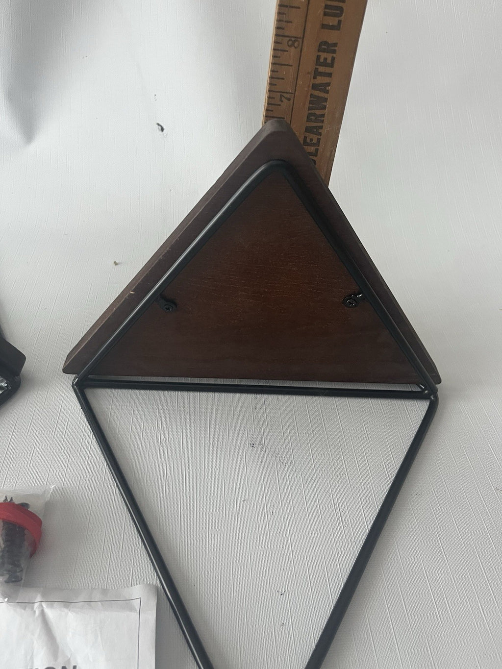 NWB Life concepts Brown Rustic Triangle Shelf Pair