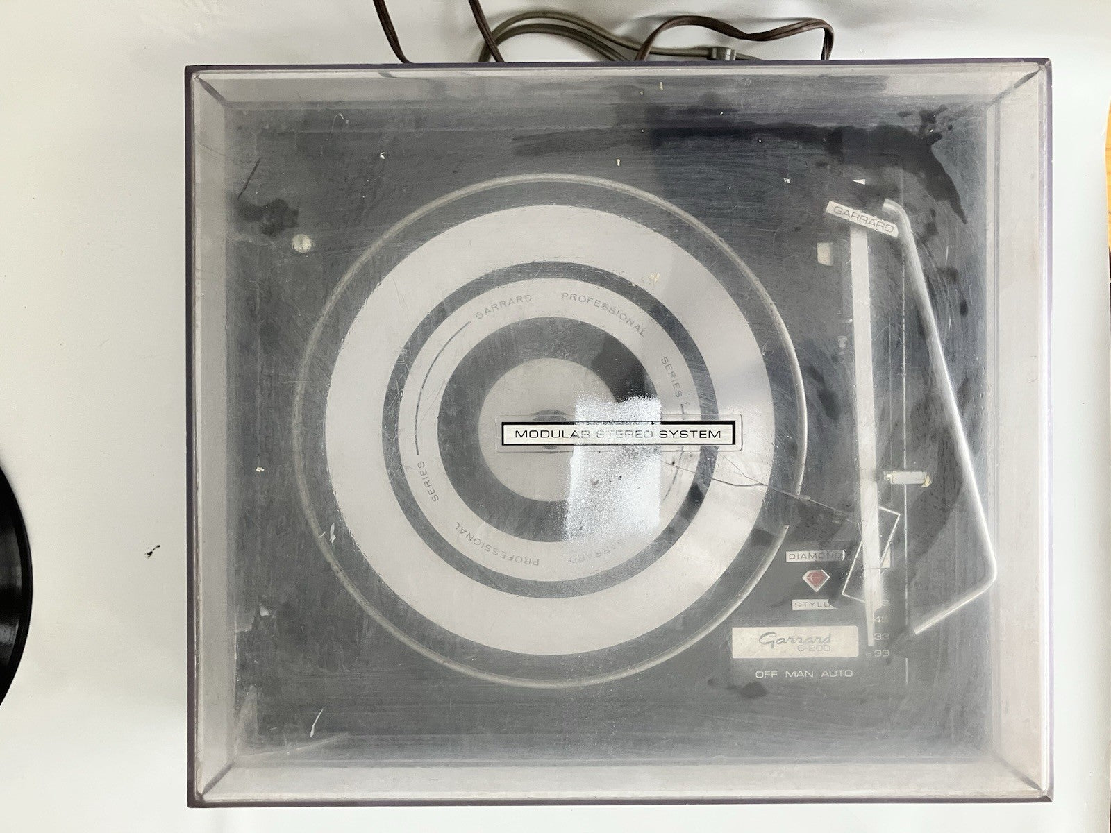 VINTAGE Garrard 6-200 Turntable Record Player 
