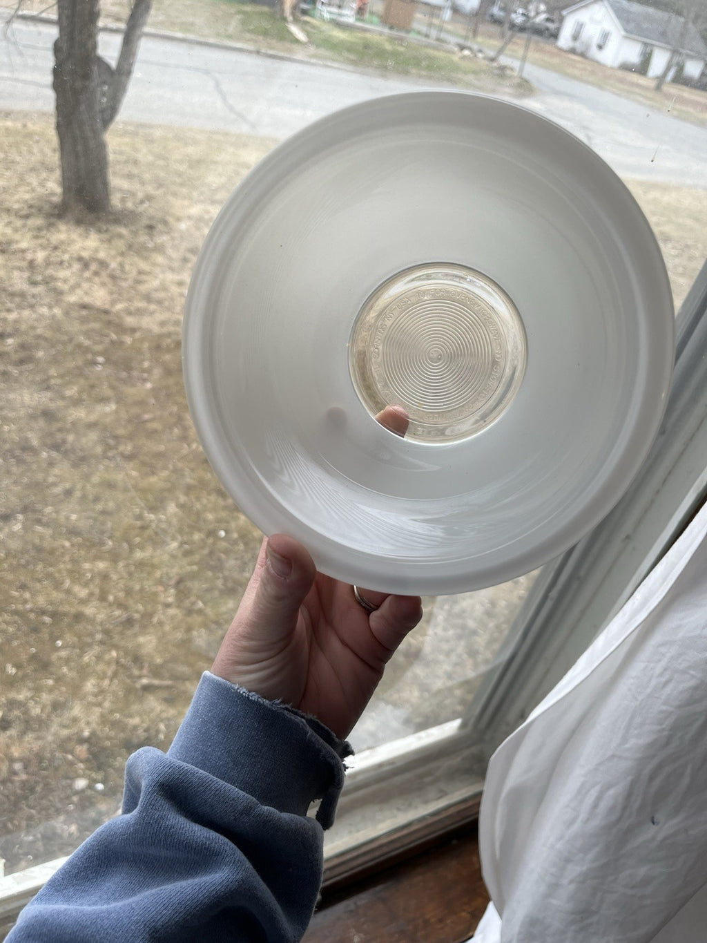 Vintage PYREX Opal White- Clear Bottom Nesting Bowls 322, 323