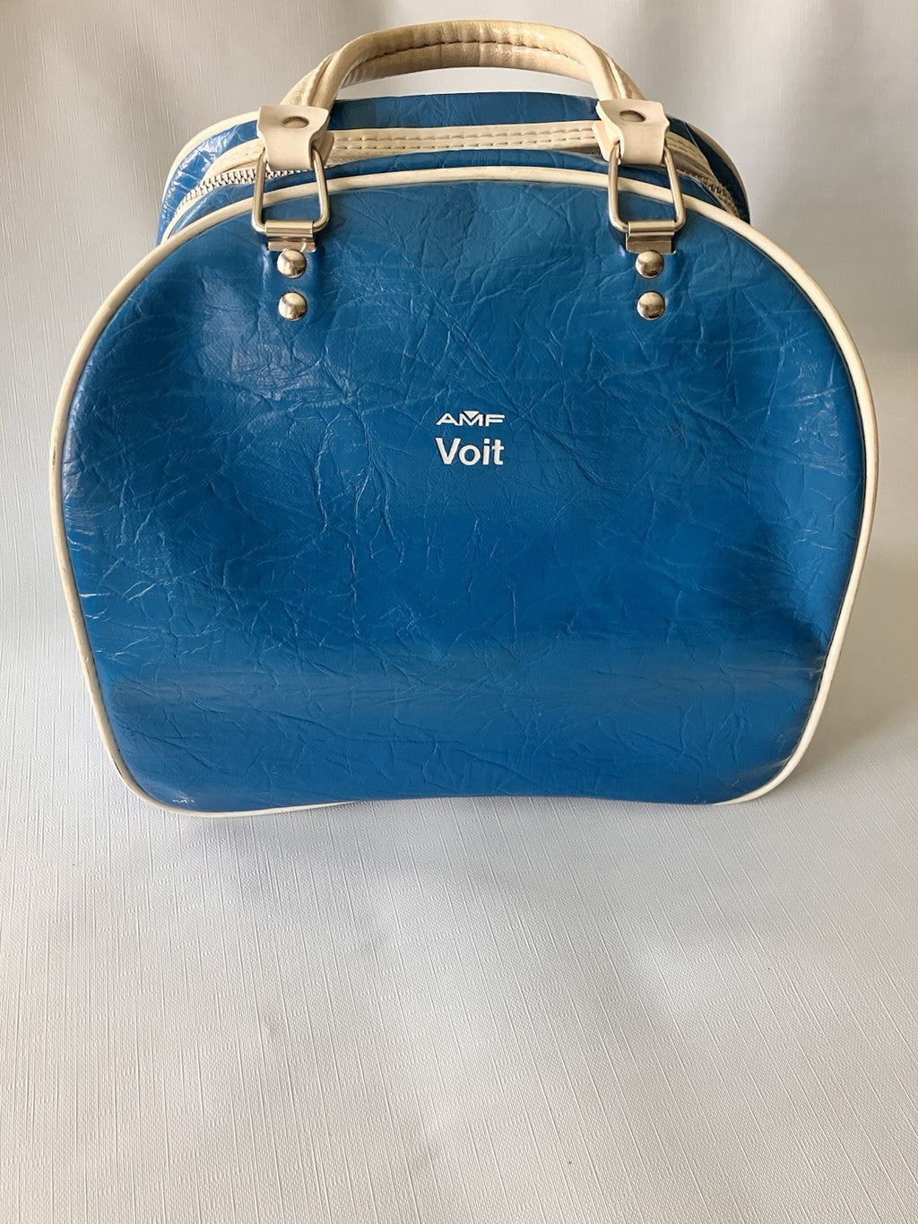 Vintage AMF Volt Blue Floral Print Bowling Bag
