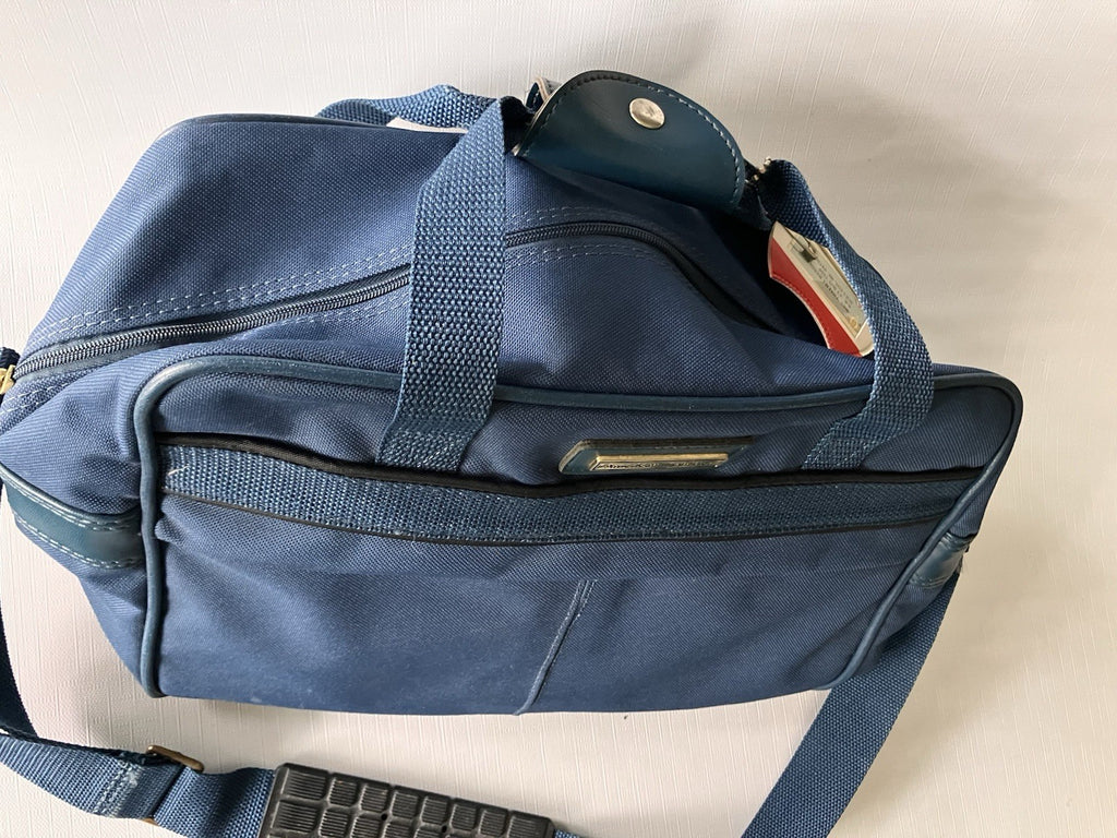 Vintage American Tourister Carry On Blue Luggage