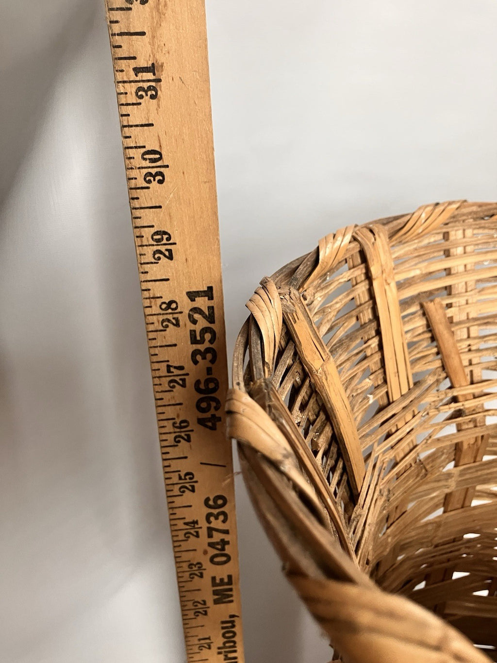 Vintage Boho Double Handled Umbrella Basket, EVC