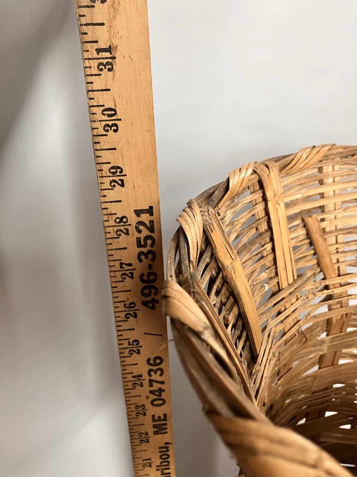 Vintage Boho Double Handled Umbrella Basket, EVC