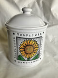 1990’s Vintage Keri Sutter My Garden Sunflower Large Canister W/ Airtight Lid