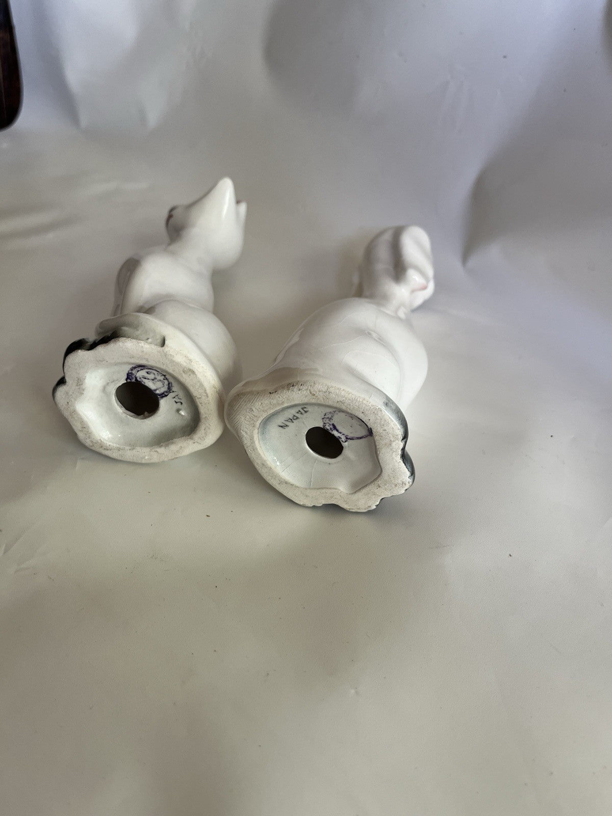 Vintage 6” Tall Ceramic Cat & Dog  Long Neck Figurines Kitsch MCM;