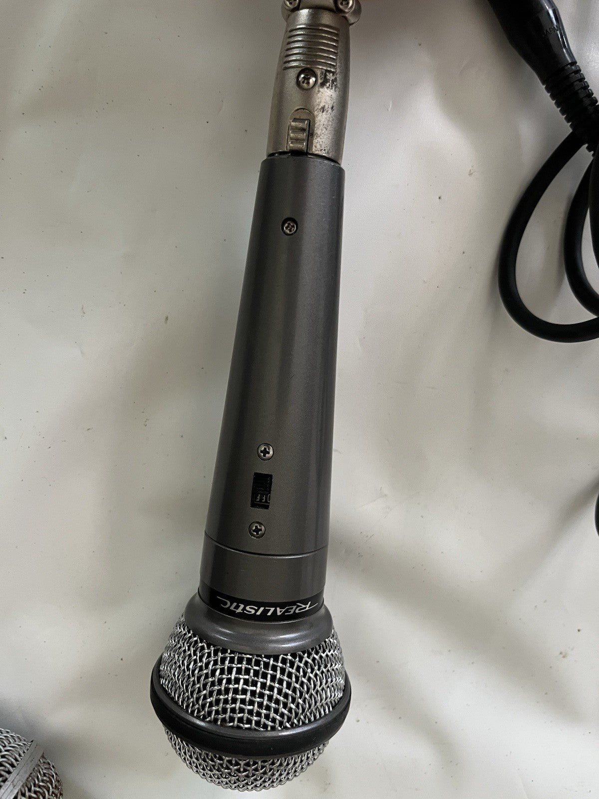 Lot of 2 Microphones Realistic Highball 33-984A/Starpower SP-9 & Cables Lot