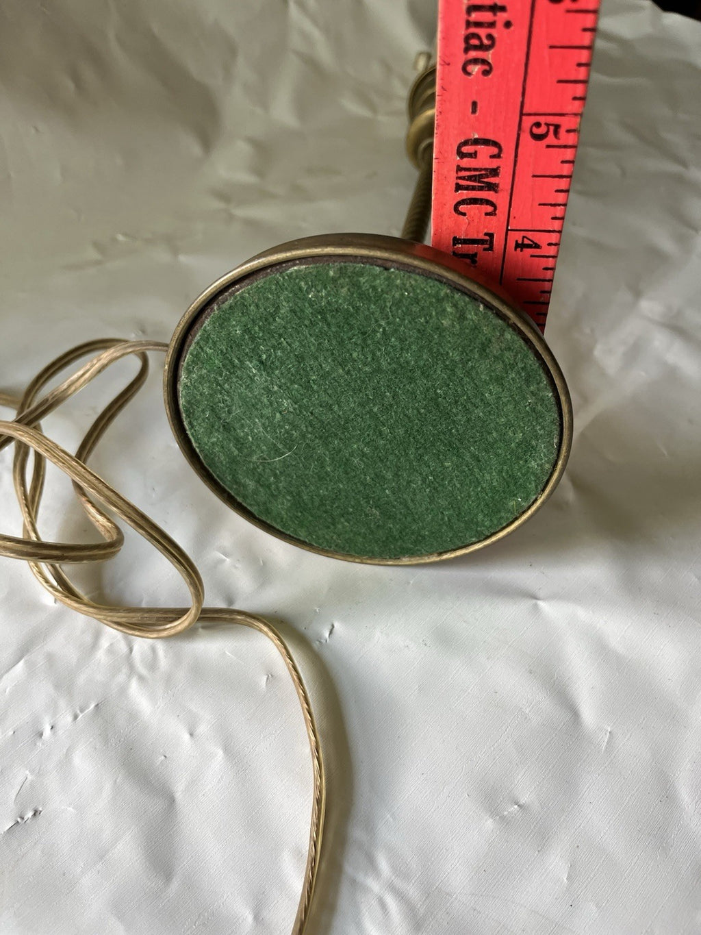 Vintage Candlestick/ Boudoir Brass Lamp, 13” Tall.