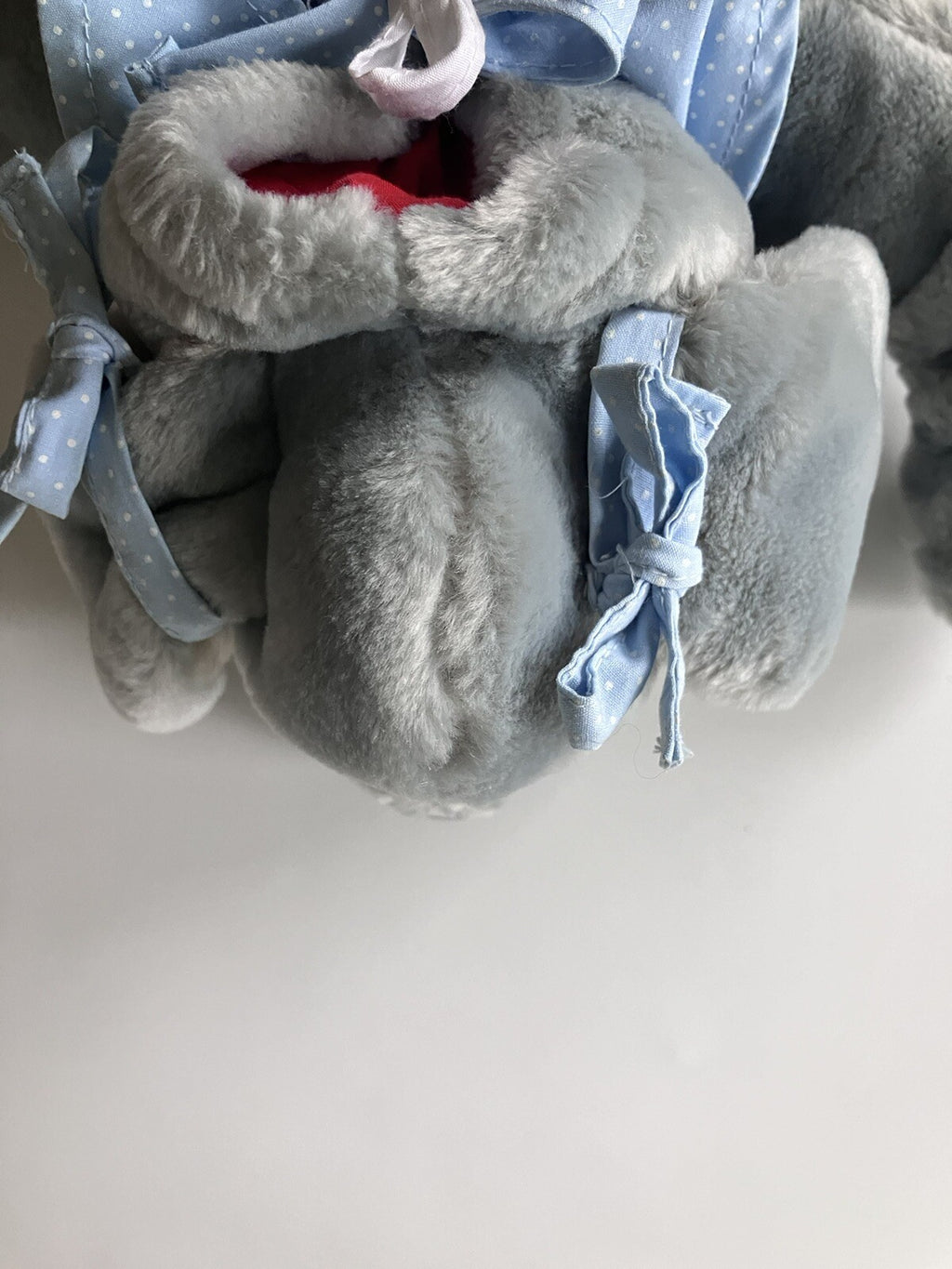 Vintage Ganz Bros Wrinkles The Dog Puppet With Blue Dress EVC