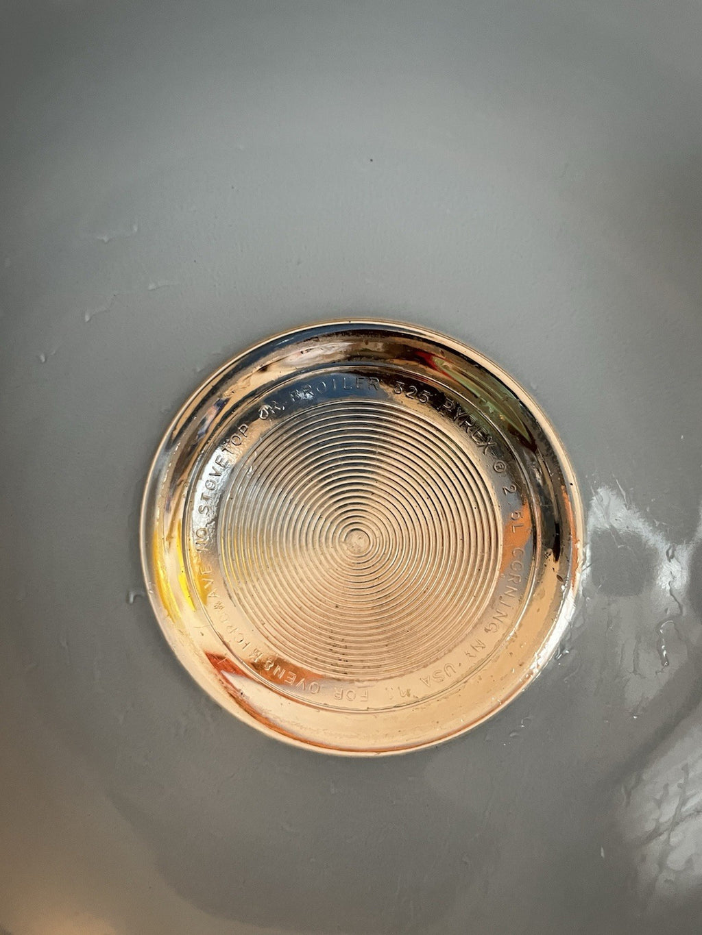 Pyrex Vintage Moody Blues Clear Bottom Nesting Mixing Bowls 323 325 Set of 2