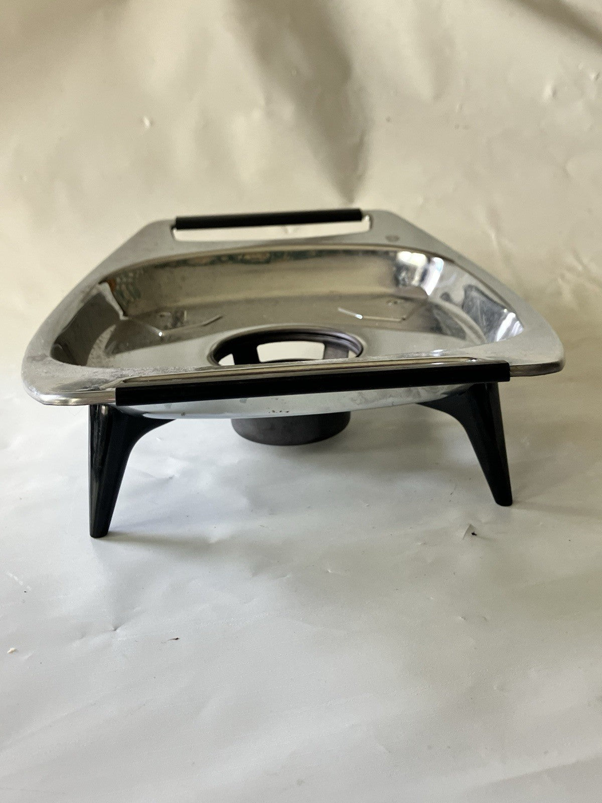 Vintage Double Handled Metal Casserole Warmer, Fits Single Stern-o, Four Footed