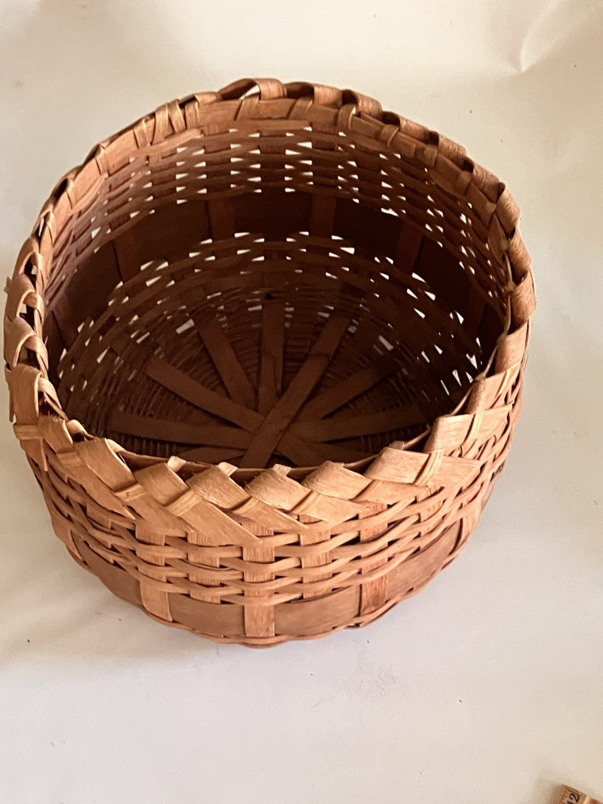 Vintage Handwoven Basket From Northern Maine