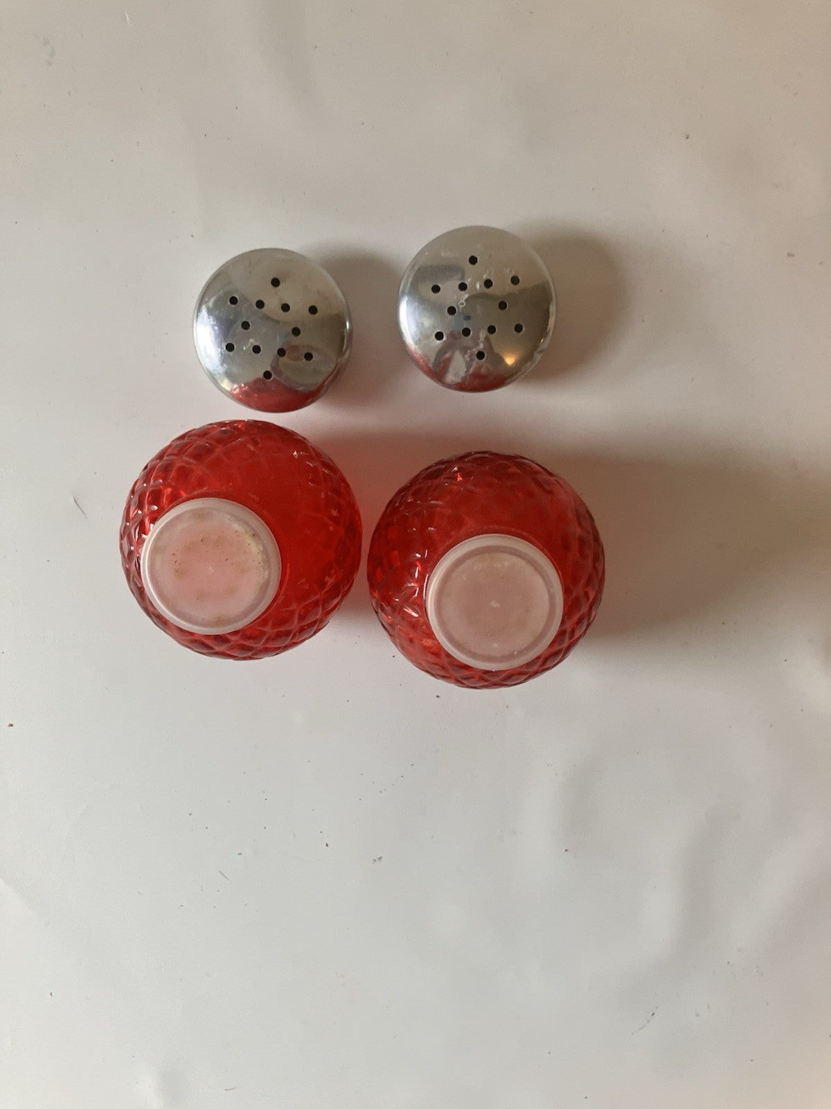 Pair Of Red Vintage Avon “Charisma” Fragrant Powder Shakers