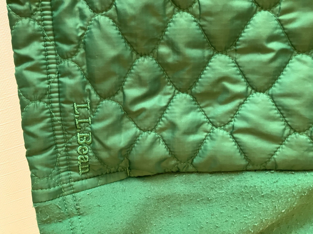 LL Bean Women’s Large Kelly Green Quilted Thinsulate Insulated Vest