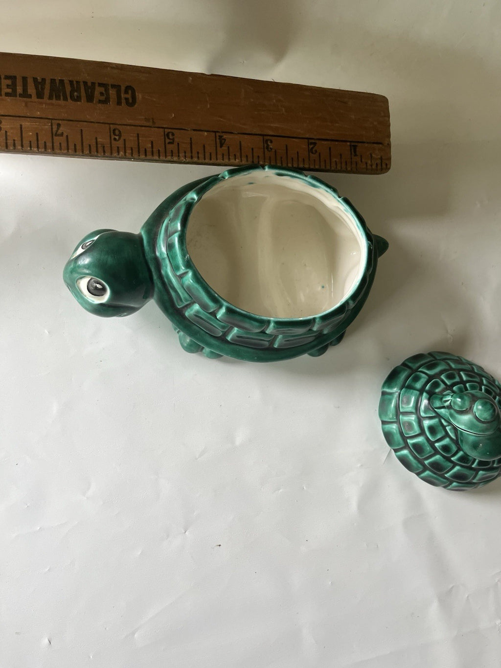 Vintage Turtle And Frog Ceramic Trinket Box; EVC