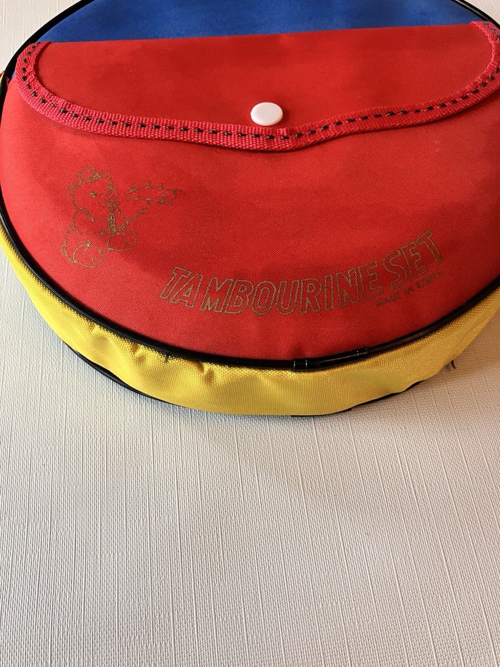 Vintage Child’s Tambourine/Triangle Set With Carrying Case. EVC!