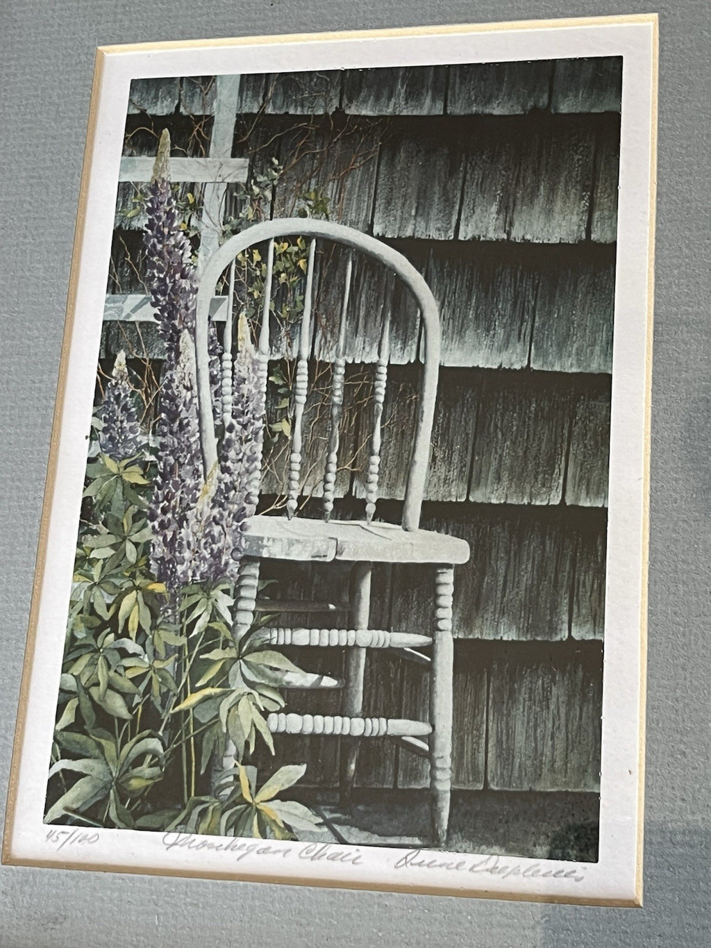 Framed Pair Of Signed Prints “Spring Sap” “Mahogany Chair” New England Artist