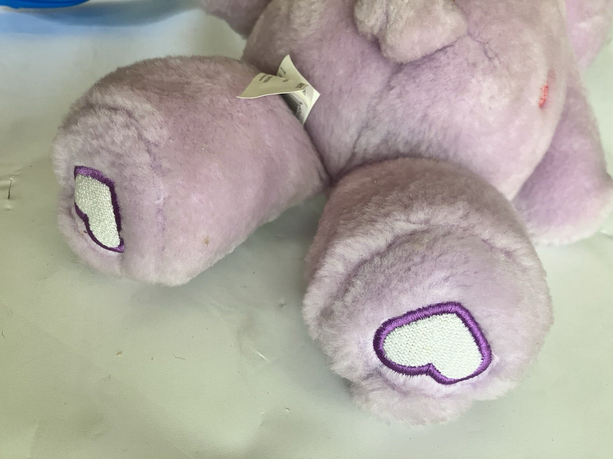 Care Bears Share Bear Plush 2002/2003 Purple Lavender Lollipops 12"