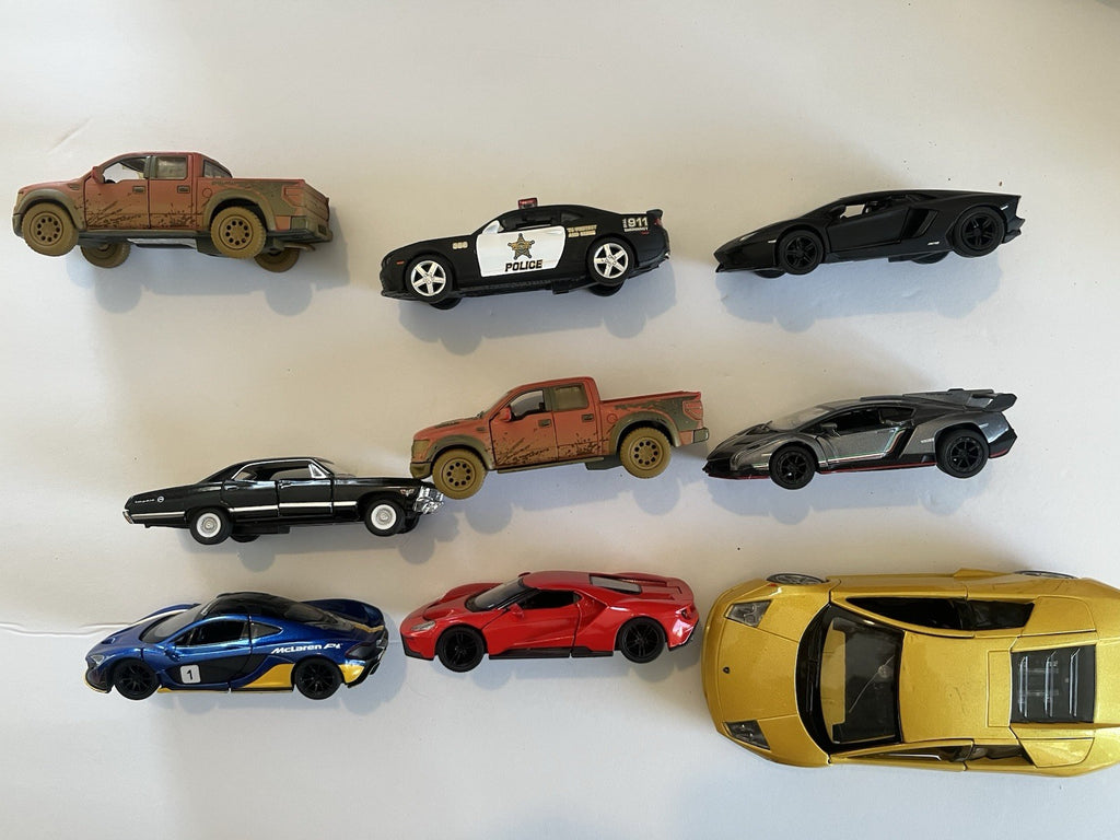 Lot of 9 Diecast Cars 1:38 1:42 Mclaren/F-150/Impala/Lambo